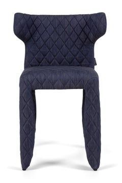Sedia Moooi Monster Diamond con braccioli con rivestimento Denim Indigo