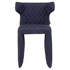 Moooi Monster Diamond Chair with Arms in Denim Indigo Upholstery