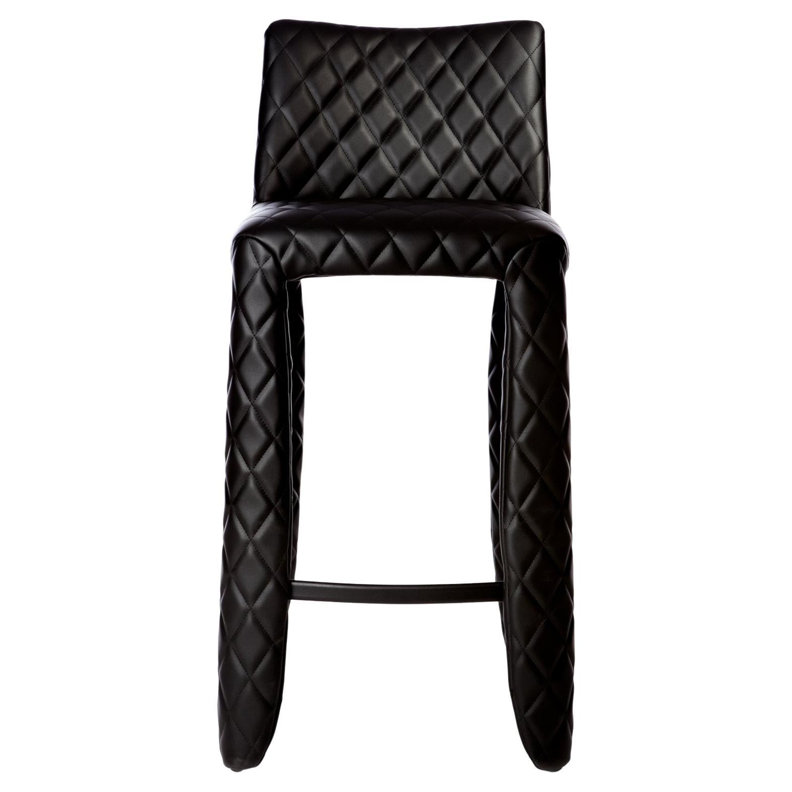 Moooi Monster Diamond Low Bar Stool in Orginal Black by Marcel Wanders Studio For Sale