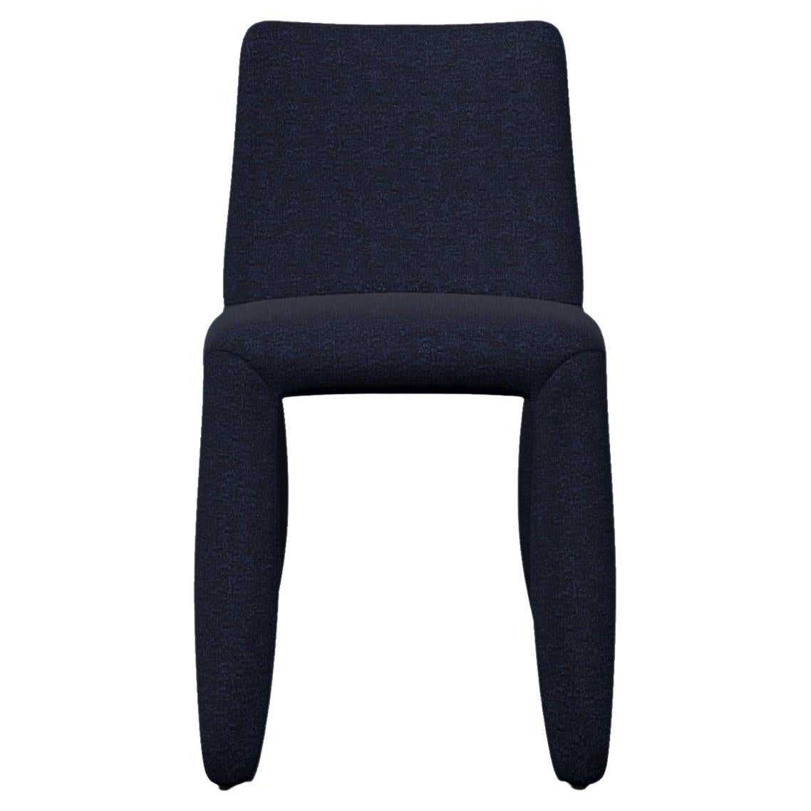 Silla Moooi Monster Naked en tapicería de leopardo barbudo jacquard azul