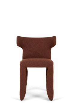 Moooi Monster Naked Chair mit Armlehnen in Solis, Sonnenuntergang-Rote Polsterung