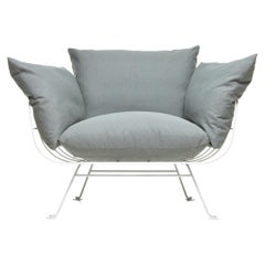 Moooi Nest Armchair in Harald 3, 823 Upholstery with White Steel Frame