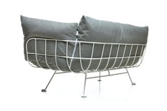 Moooi Nest Double Seater Sofa in Tonica 2 Upholstery with Metal Frame