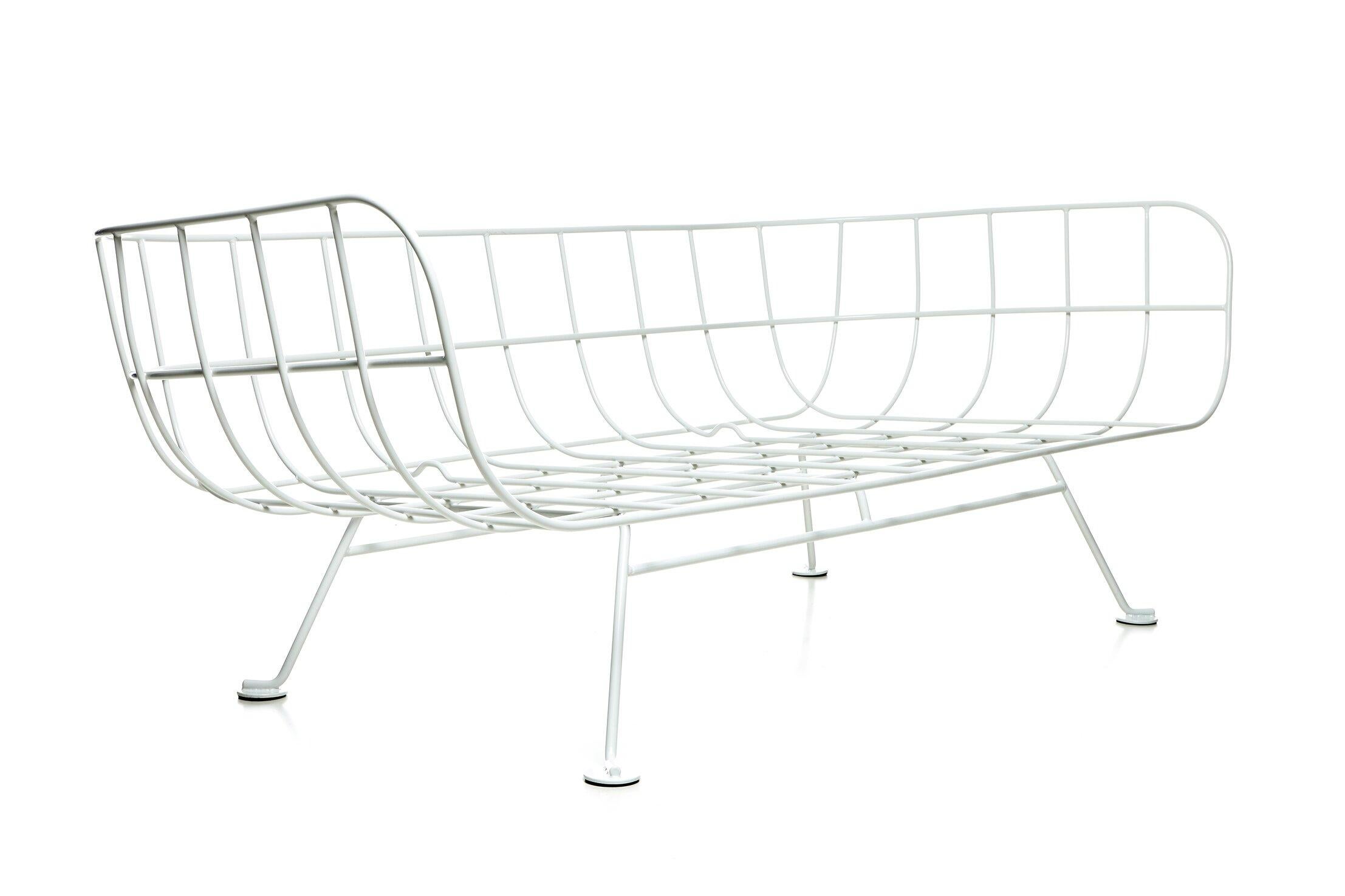 Dutch Moooi Nest Double Seater Sofa in White Steel Frame by Marcel Wanders Studio For Sale