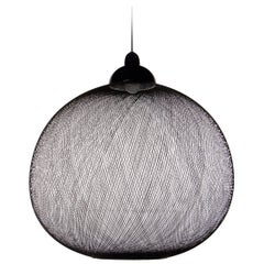Große schwarze Moooi Non Random-Hängelampe aus Aluminium und Glasfaser