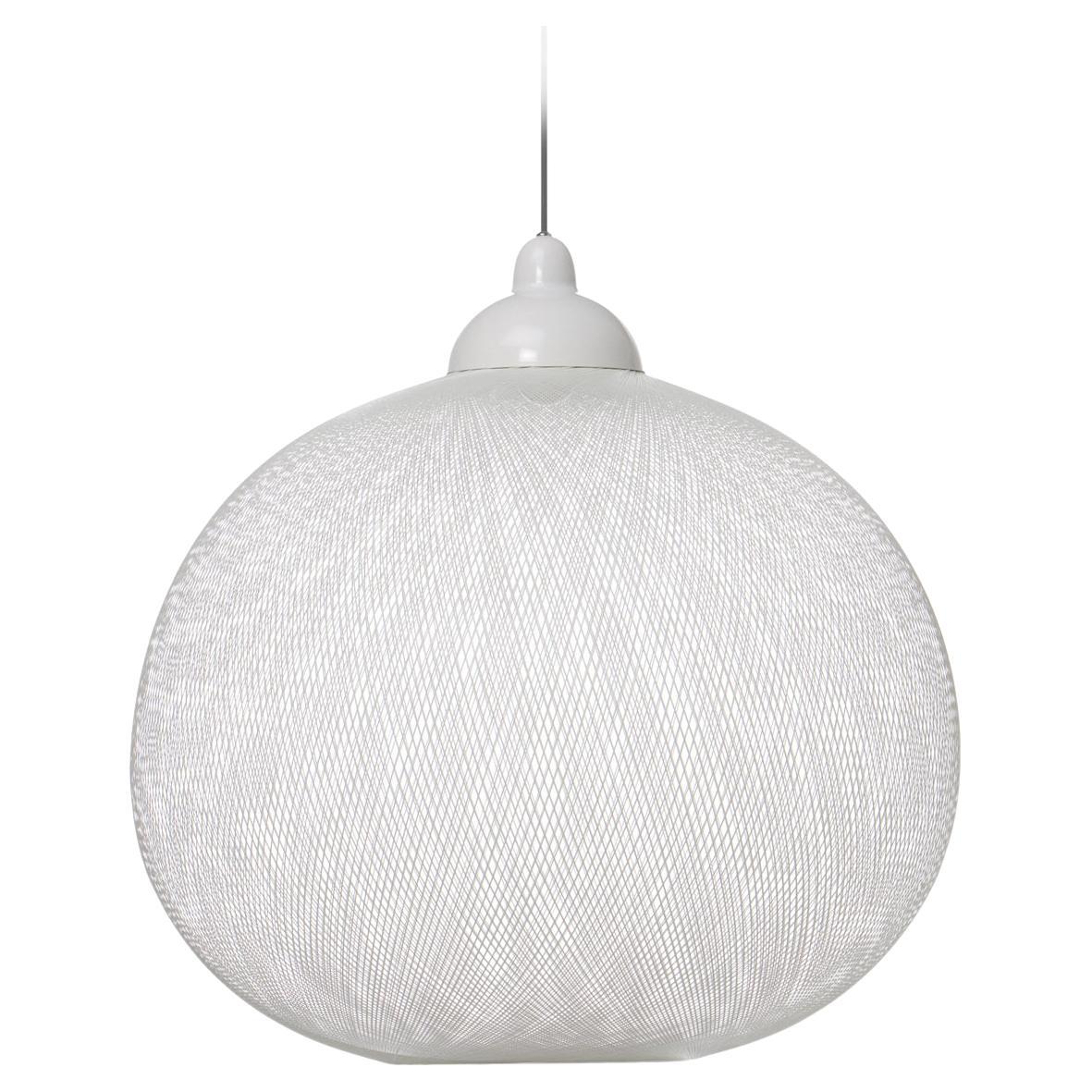 Moooi Non Random Large White Suspension Lamp in Aluminum and Fiberglass, 10m For Sale