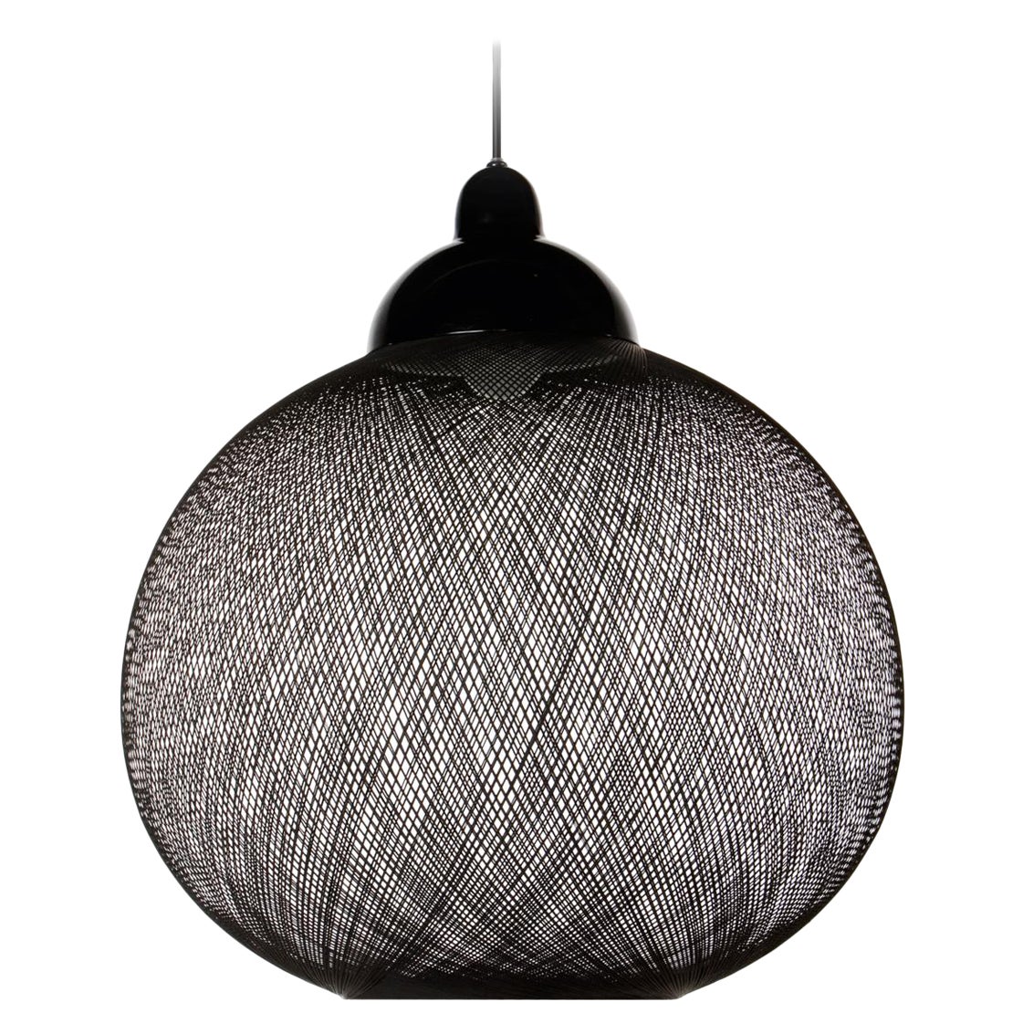 Moooi Non Random Small Black Suspension Lamp in Aluminum and Fiberglass