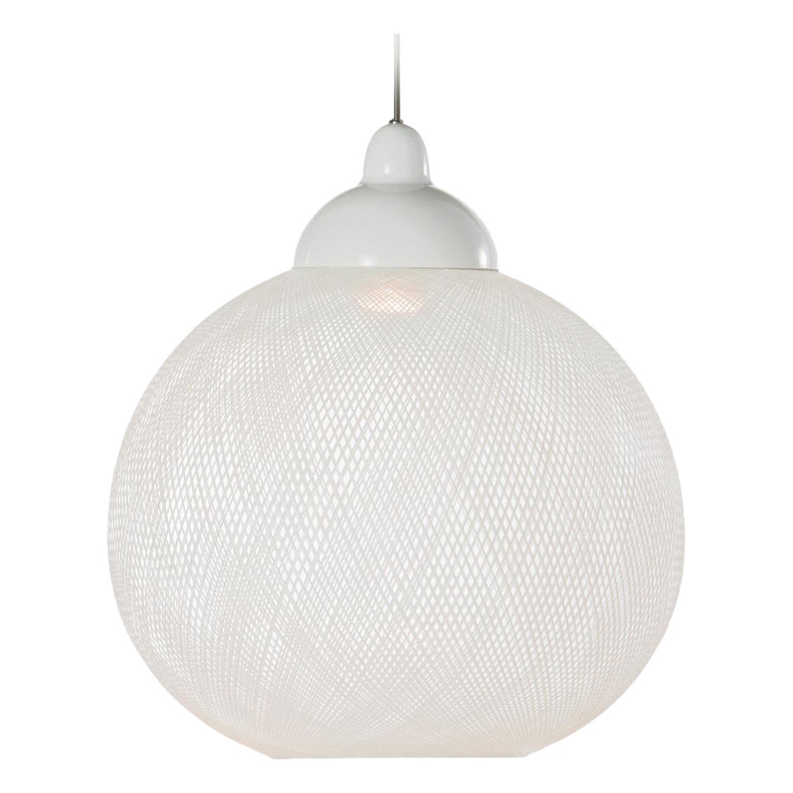 Moooi Non Random Pequeña Lámpara de Suspensión Blanca de Aluminio y Fibra de Vidrio