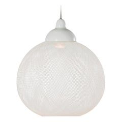 Moooi Non Random Pequeña Lámpara de Suspensión Blanca de Aluminio y Fibra de Vidrio