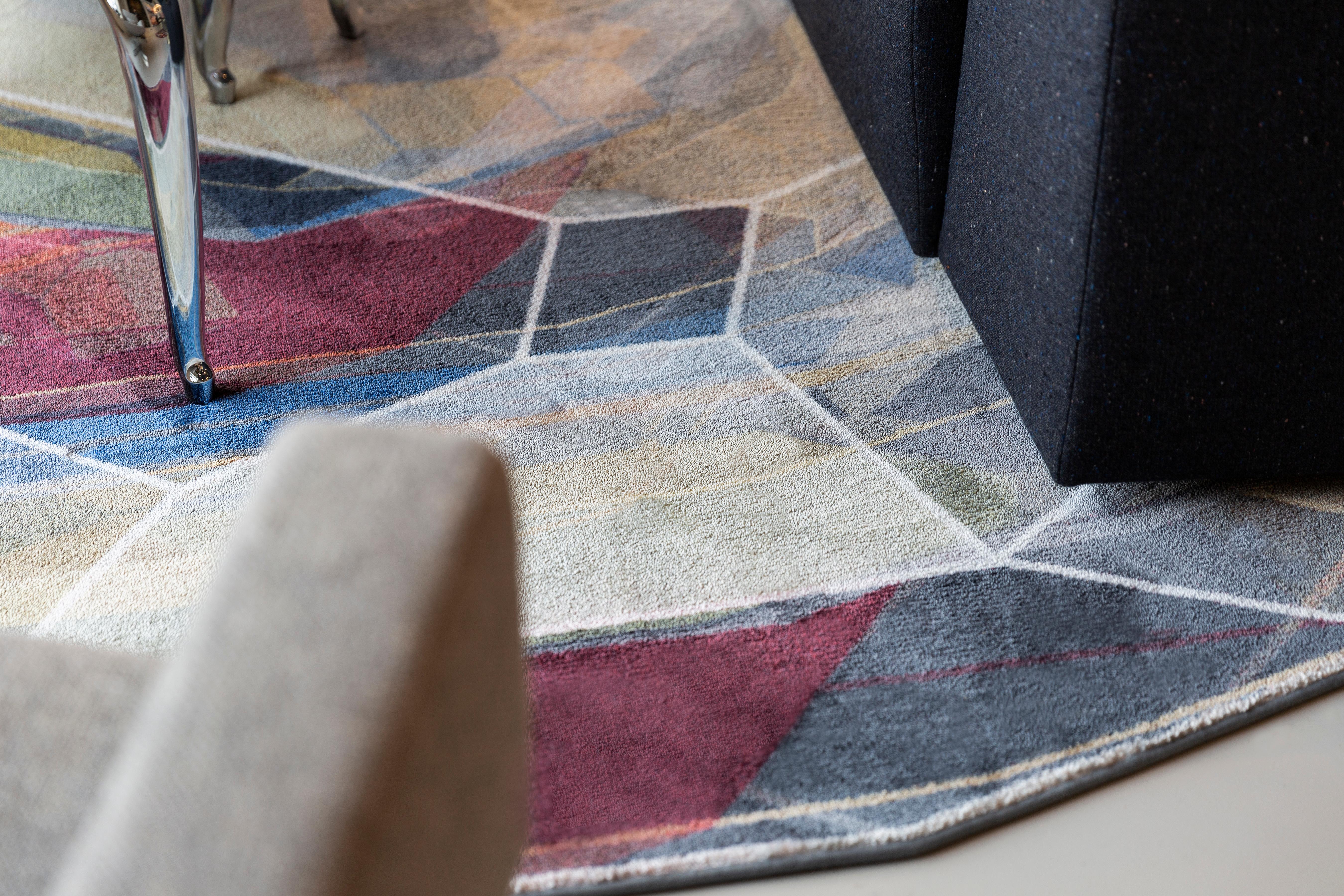Tapis Moooi Nordic Crystal Brown en polyamide à poils bas d'Ingimar Einarsson Neuf - En vente à Brooklyn, NY