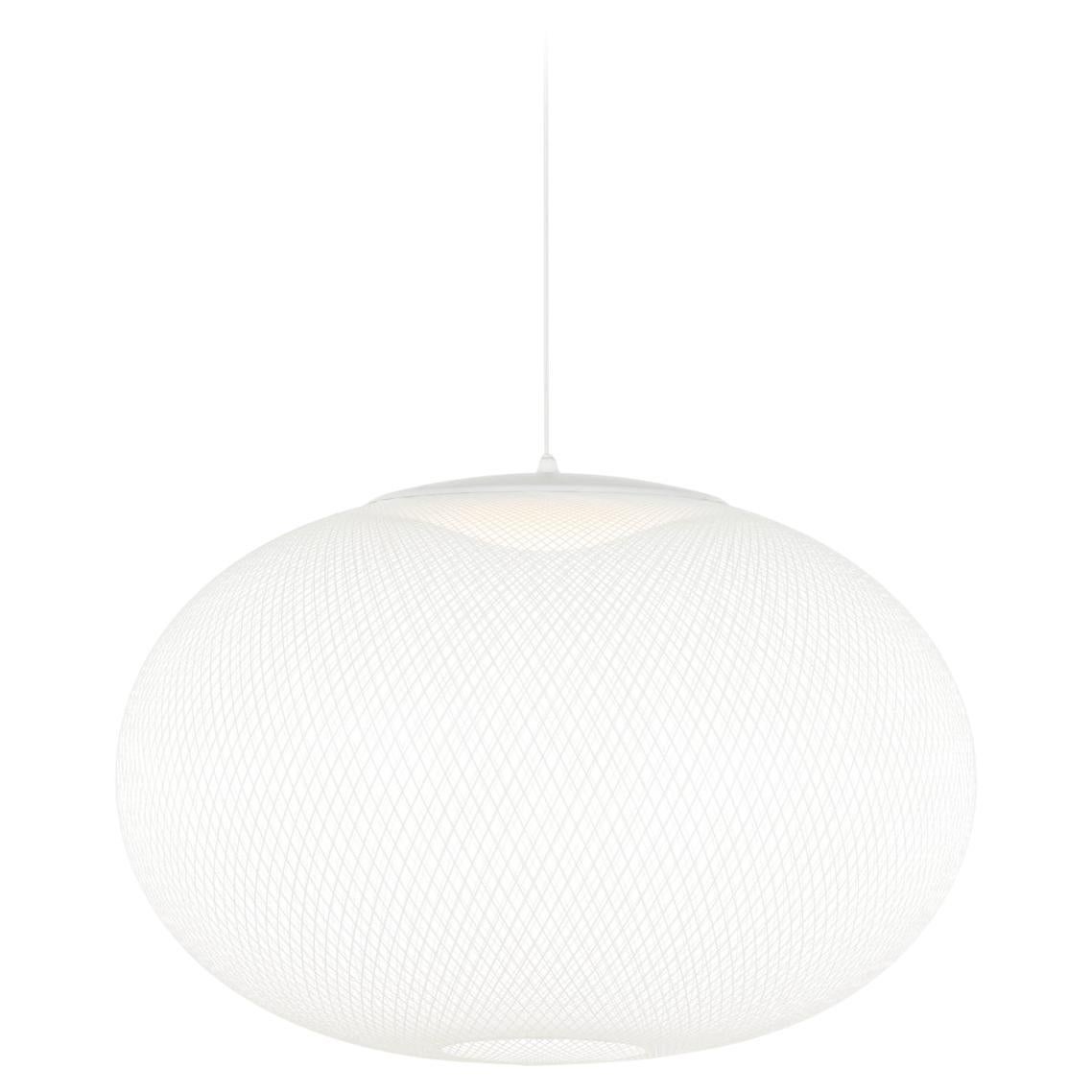Moooi NR2 Large White LED Suspension Lamp in Aluminum and Fiberglass