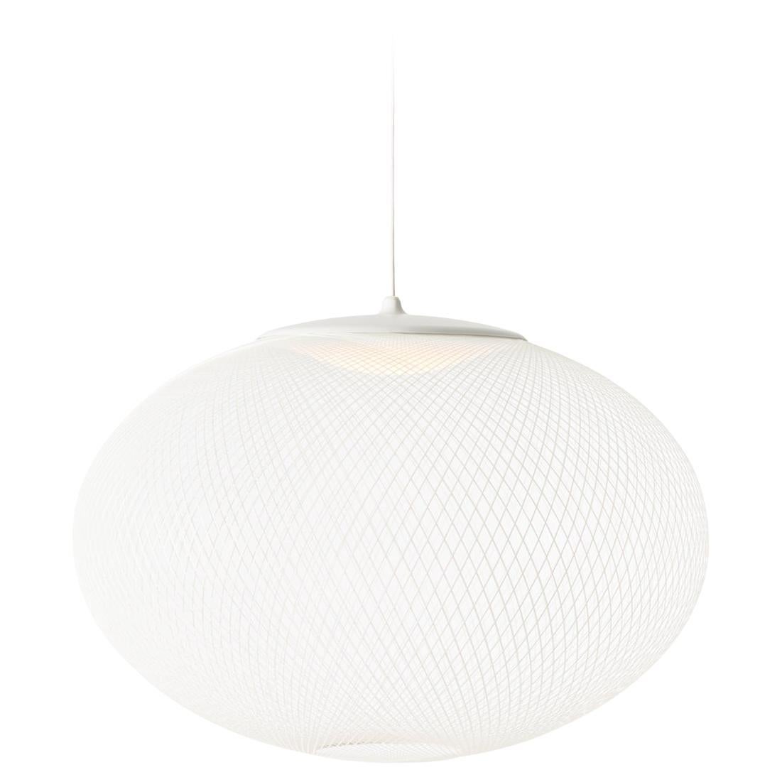 Lampe à suspension LED blanche moyenne Moooi NR2 en aluminium et fibre de verre, 10 m en vente