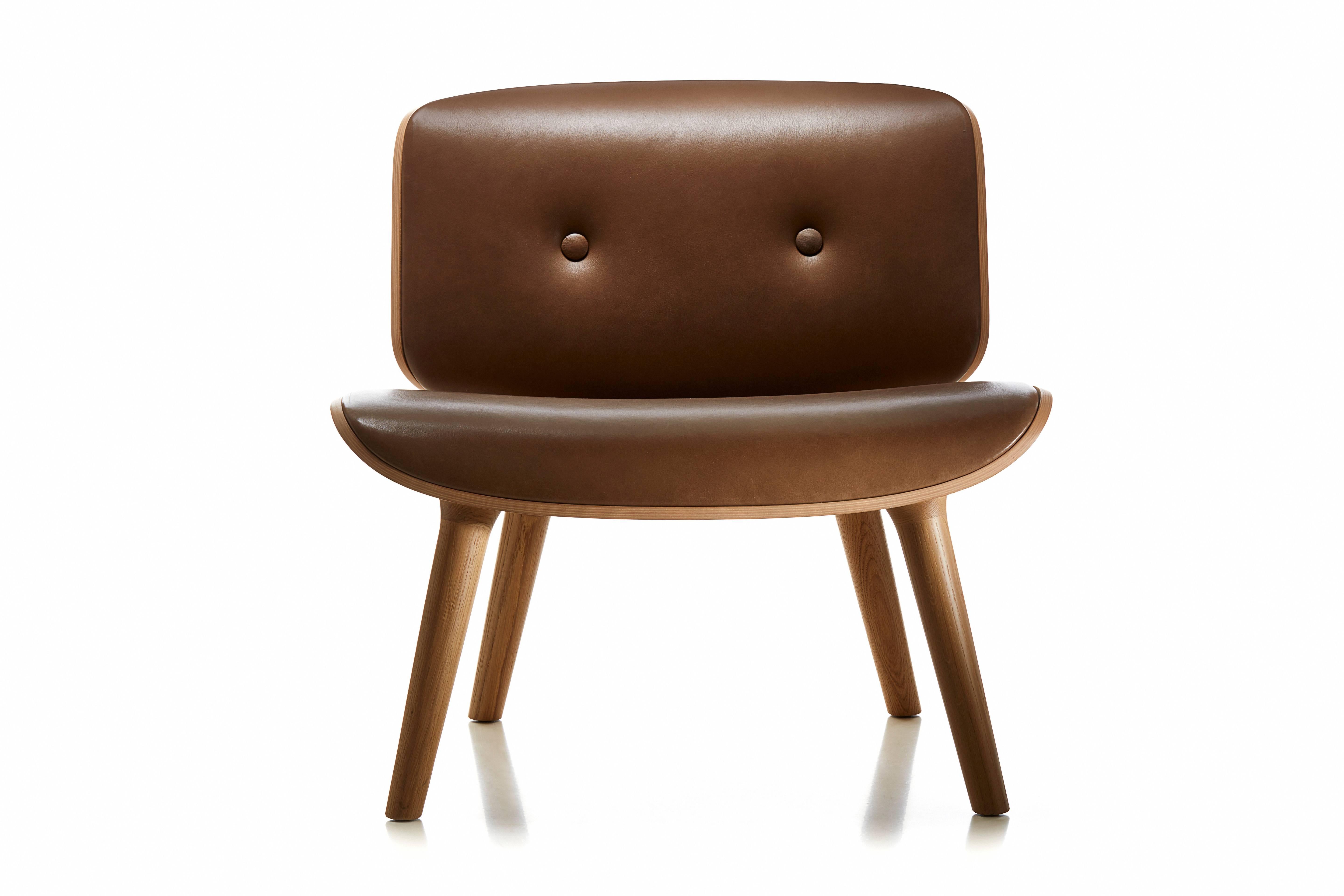 Moooi Nut Lounge Chair and Ottoman by Marcel Wanders in Fabric or Leather For Sale 1