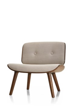 Moooi Nut Lounge Chair in Hallingdal 65 Upholstery & Oak Stained Cinnamon Frame