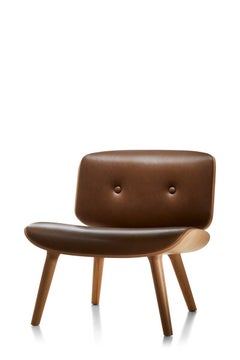 Moooi Nut Lounge Chair in Shade Ochre Upholstery with Oak Natural Oil Frame