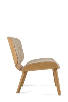 Moooi Nut Lounge Chair con imbottitura in lana e mohair e struttura in Oak Natural Oil