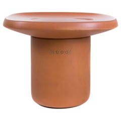 Moooi Obon Square High Ceramic Table in Terracotta Finish by Simone Bonanni