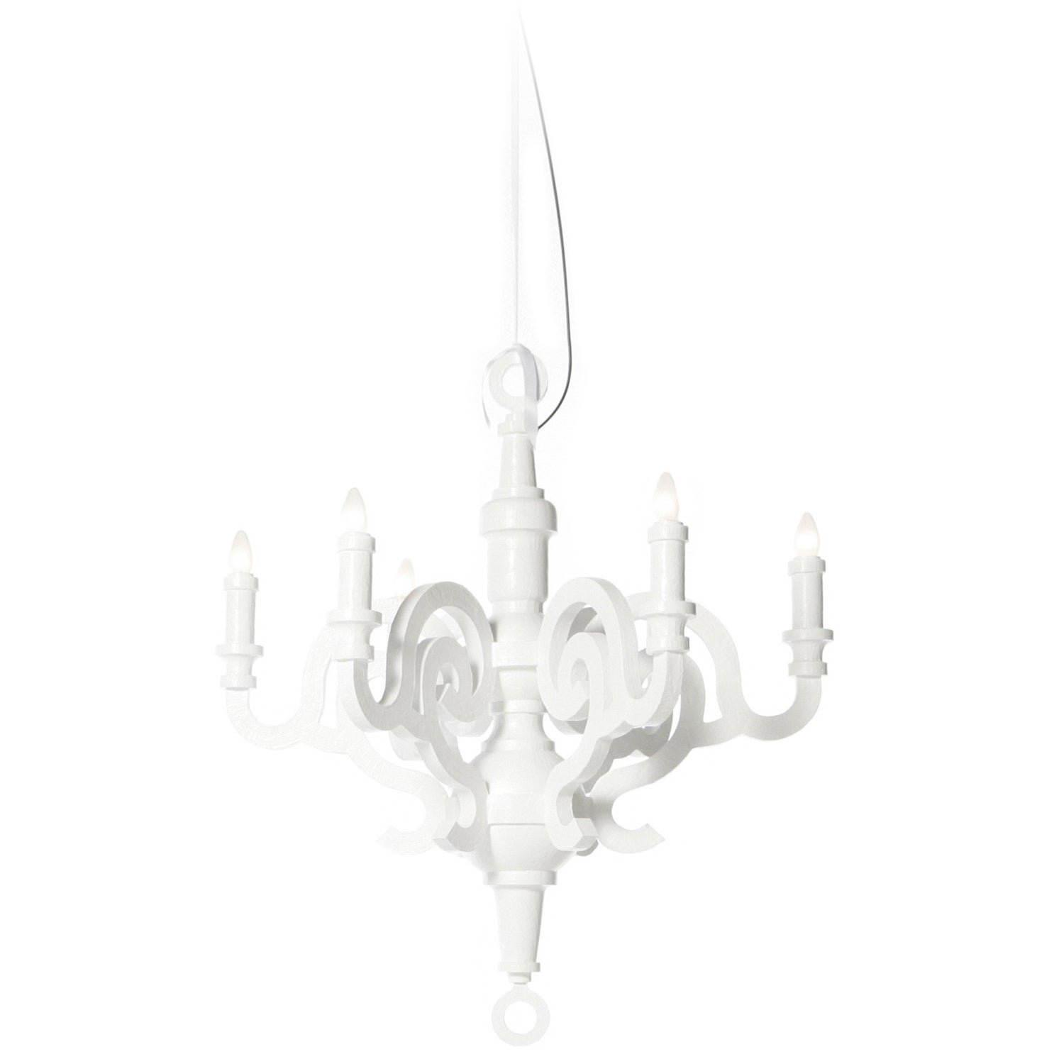 Lampadario di carta Moooi senza paralumi in Wood Wood e cartone bianco di Studio A