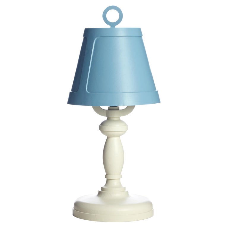 Moooi Paper Table Lamp in Blue Shade with White Base by Studio Job For Sale  at 1stDibs