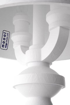 Moooi Paper Table Lamp in White Shade with Yellow Base by Studio Job