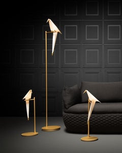 Moooi Perch Light Bird LED Floor Lamp with Steel & Aluminium Frame by Umut