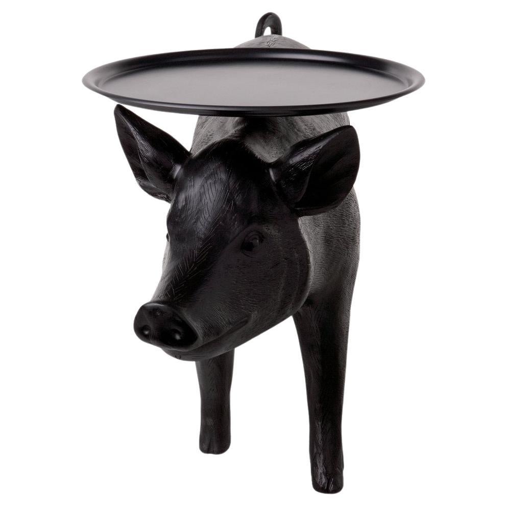 Moooi Pig Table in Polyester & ABS with Black Finish by Front For Sale