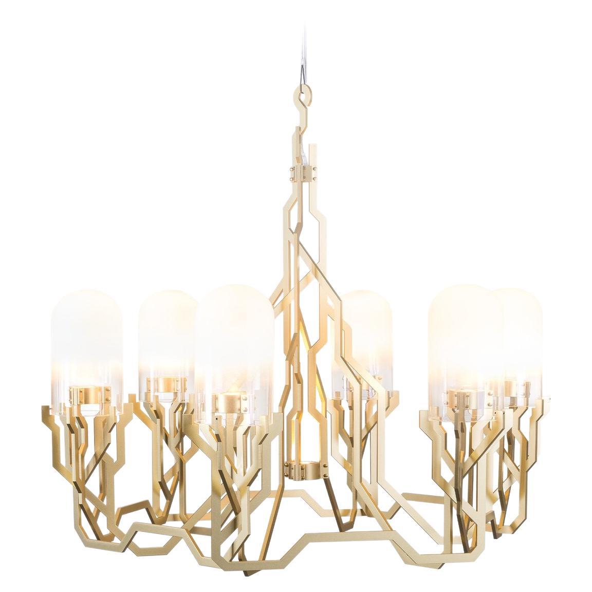 Moooi Plant Chandelier in Steel Frame with Glass Diffuser by Kranen/Gille