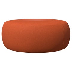 Moooi Pooof Large Pouf in Divina 3, 562 Orange Upholstery