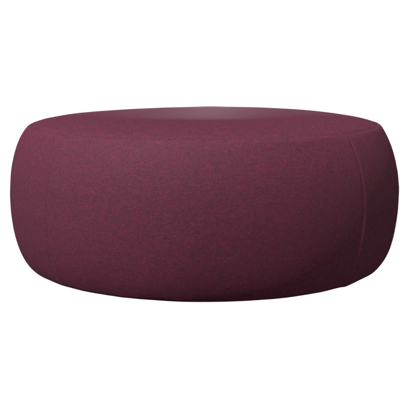 Moooi Pooof Large Pouf in Divina MD, 683 Purple Upholstery For Sale