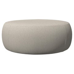 Moooi Pooof Large Pouf in Liscio, Nebbia Light Grey Upholstery