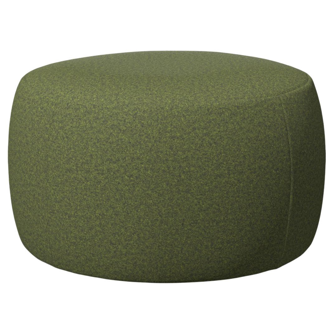 Moooi Pooof Small Pouf in Divina MD, 943 Green Upholstery For Sale