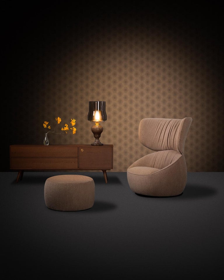 Pooof Moooi Pooof Small Pouf in Divina Melange 3, 457 Yellow Upholstery For ...