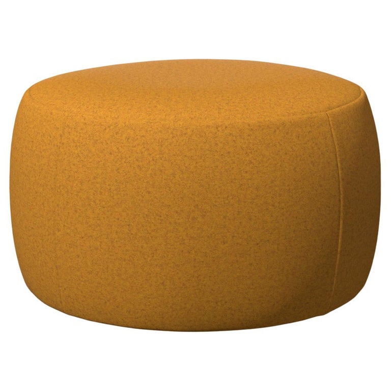 Pooof Moooi Pooof Small Pouf in Divina Melange 3, 457 Yellow Upholstery For ...