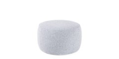 Moooi Pooof Small Pouf in Solis, Fog Grey Upholstery