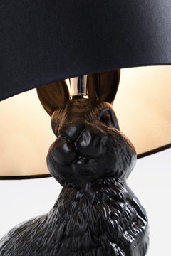 Moooi Rabbit Table Lamp in Polyester with Laminated Metal Shade by Front