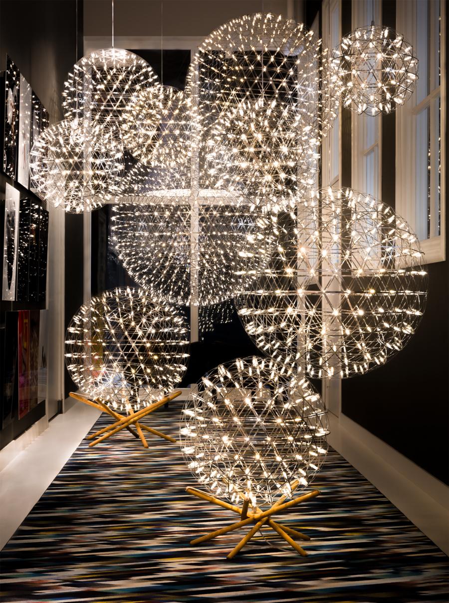 Moooi Raimond II R199 Suspension LED Lamp in Stainless Steel, 10m In New Condition For Sale In Brooklyn, NY