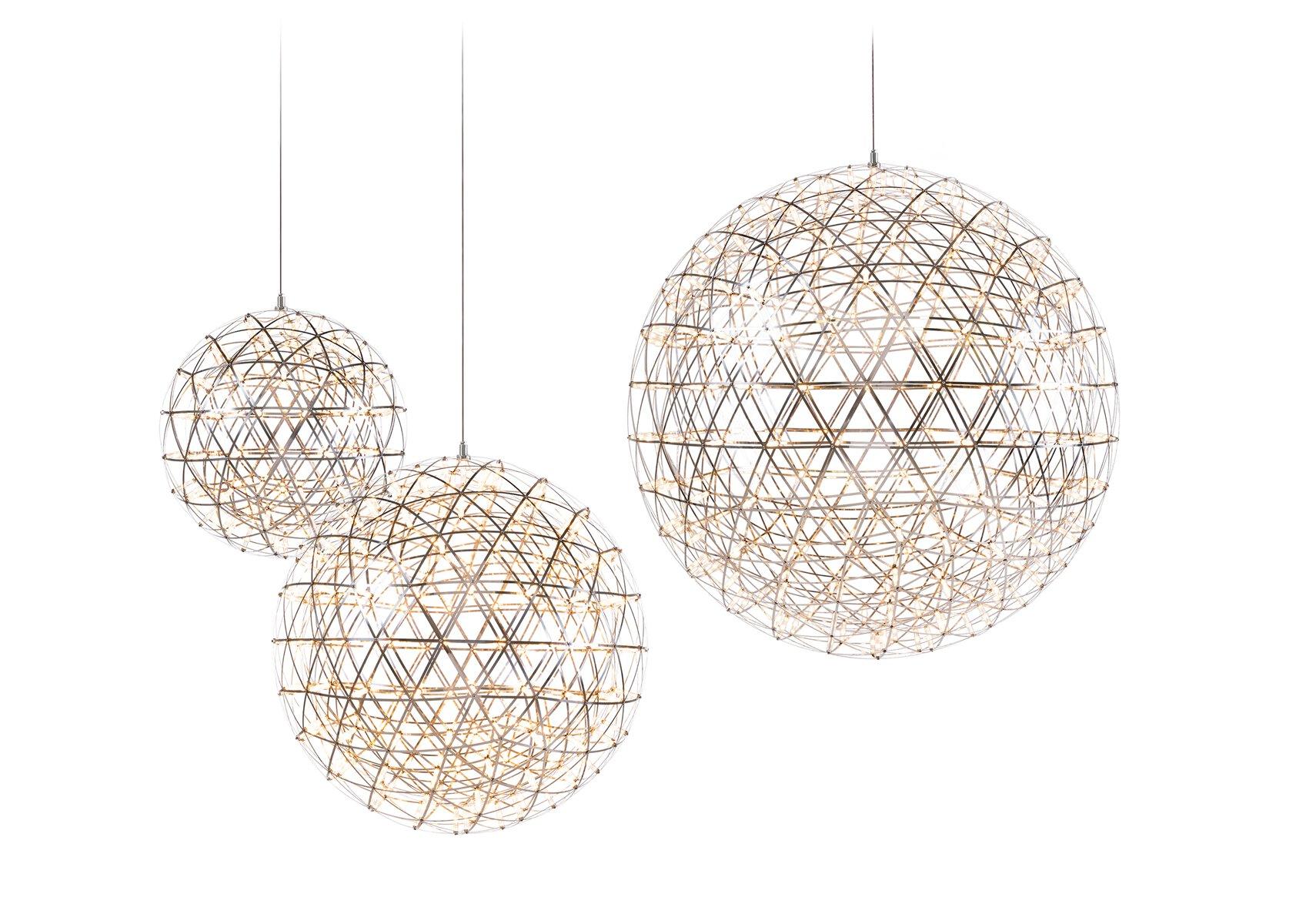 Moderno Moooi Raimond II R61 Lampada LED a sospensione in acciaio inox in vendita