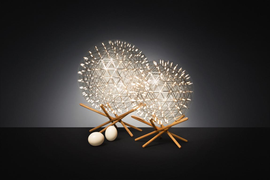 Modern Moooi Raimond II Tensegrity R61 Small LED Floor Lamp with Stainless Steel Sphere For Sale