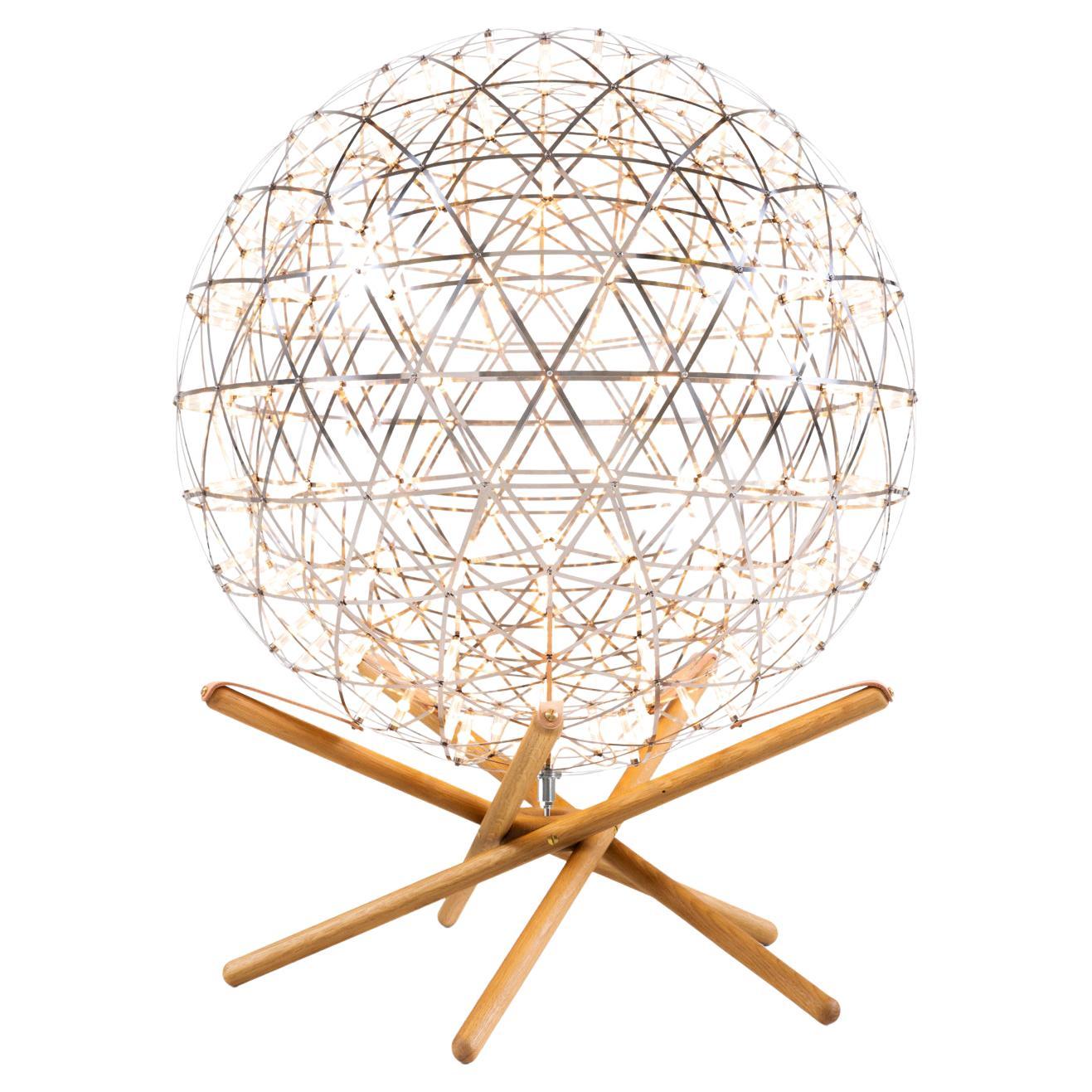 Moooi Raimond II Tensegrity R61 Small LED Floor Lamp with Stainless Steel Sphere