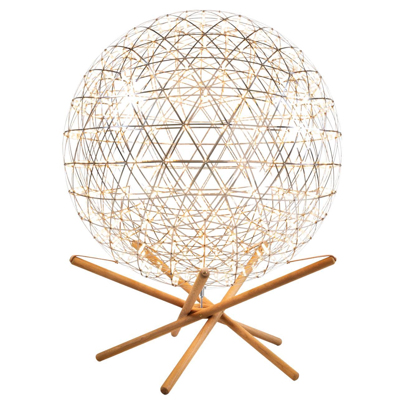 Moooi Raimond II Tensegrity R89 Large LED Floor Lamp with Stainless Steel Sphere