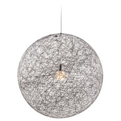 Lámpara LED de suspensión mediana Moooi Random Light II de acero cromado negro