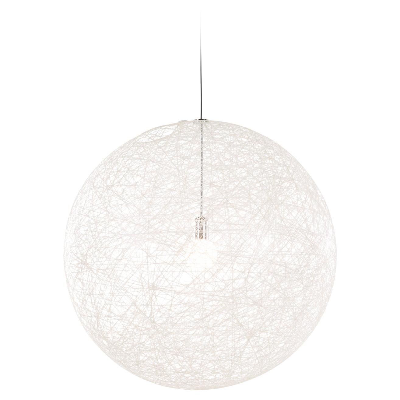 Moooi Random Light II Medium Suspension LED Lamp in White Chromed Steel