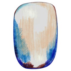 Moooi Scribble Blue / Grey / Beige Rug in Low Pile Polyamide by Front