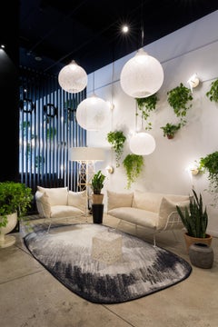 Moooi Scribble Grauer Teppich aus weichem Polyamide von vorne