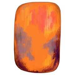 Tapis Moooi Scribble jaune en laine à l'avant