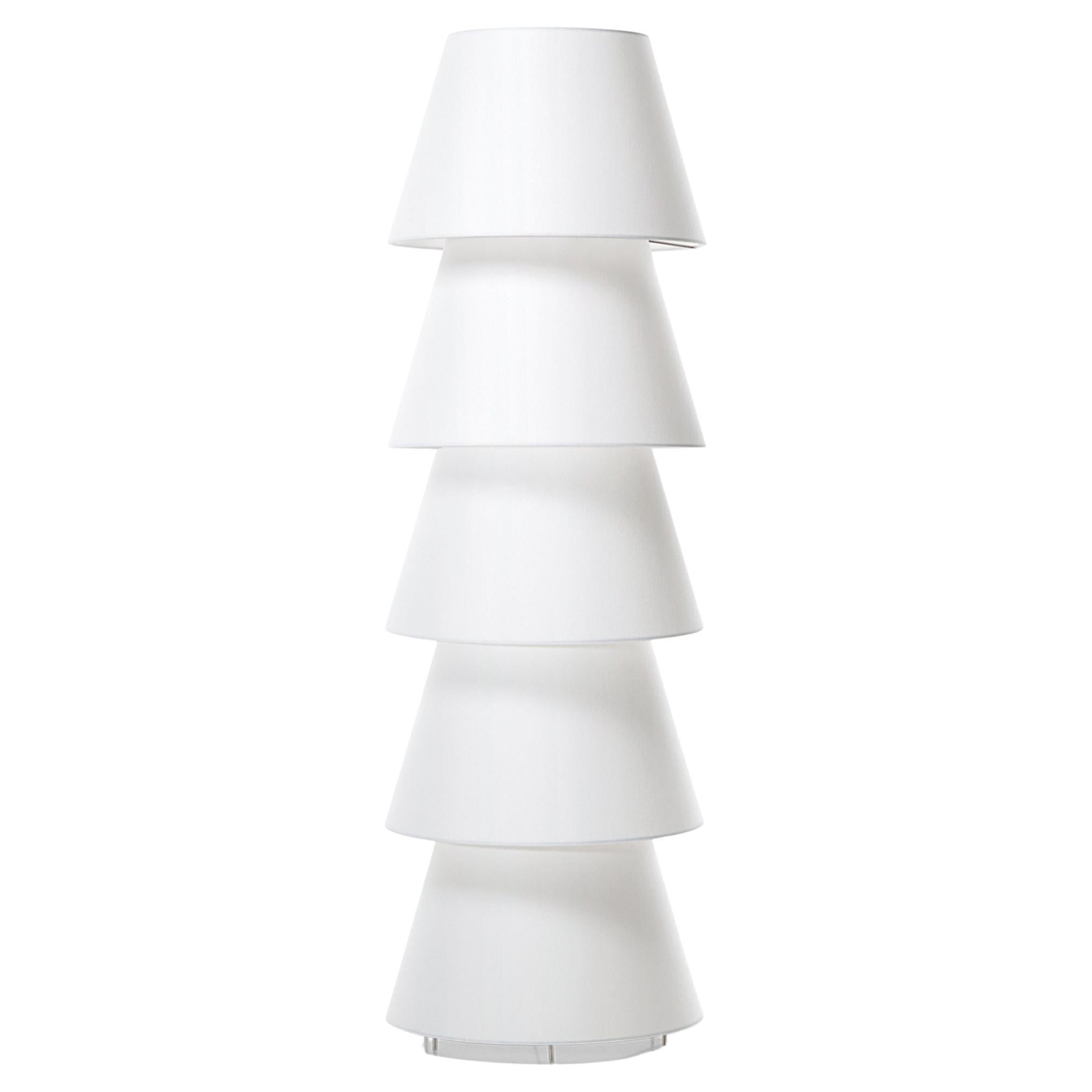 Moooi Set Up 5 Shades Floor Lamp in White PVC/Viscose Laminate on Metal Frame