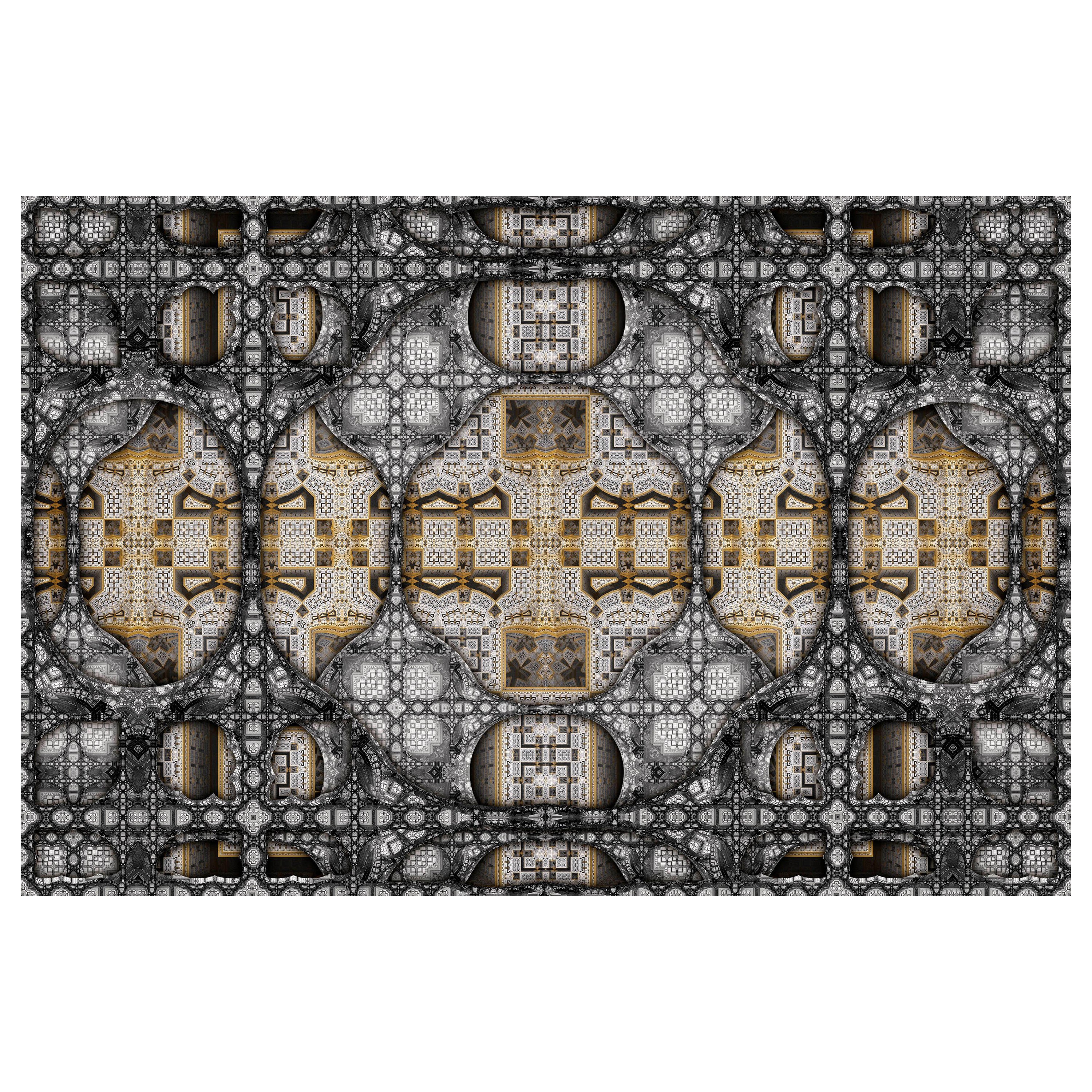 Tapis Moooi S.F.M. #076 en laine avec finition imbriquée par Marcel Wanders Studio