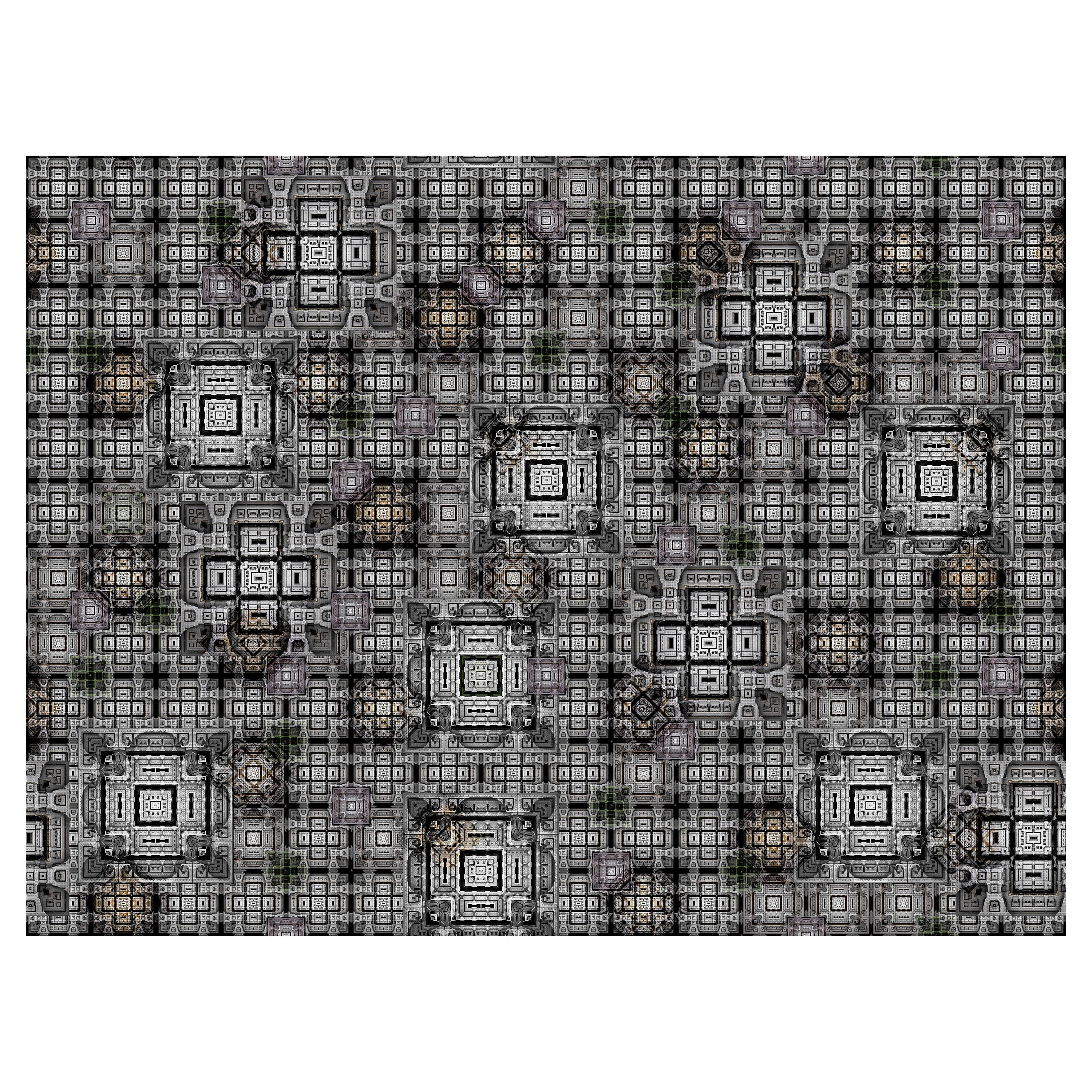 Moooi S.F.M. #078 Mehrfarbiger Broadloom-Teppich in niedrigem Polyamide in Flachgeflecht