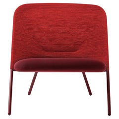 Moooi Shift Lounge Chair in Warm Ochre Upholstery & Steel Frame by Jonas Forsman