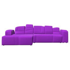 Moooi SLT Chaise Longue Left in Divina Melange 3, 620 Upholstery and Steel Frame